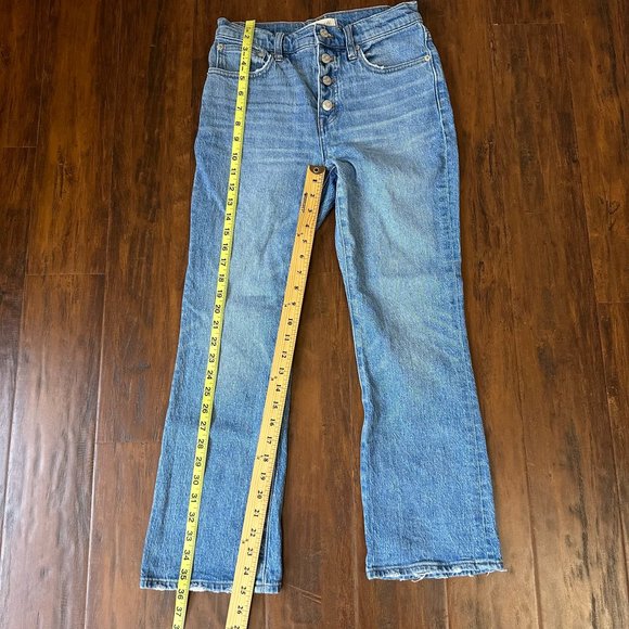 MADEWELL Cali Demi Boot Button Fly Jeans in Comfort Stretch Dory Wash - Picture 12 of 12